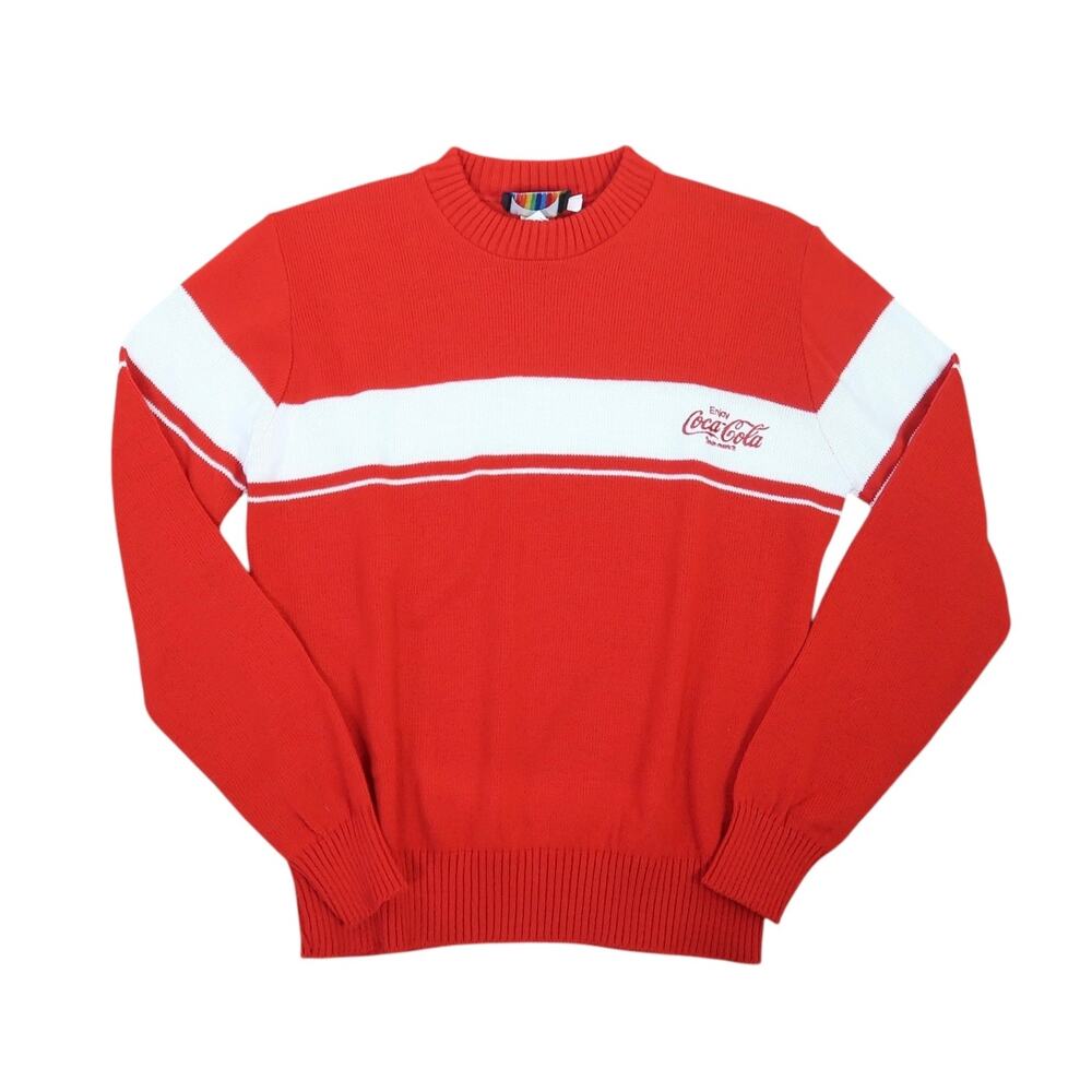 Vintage 70s The Knit Shirt Exchange red Coca-Cola knit sweater Mens L